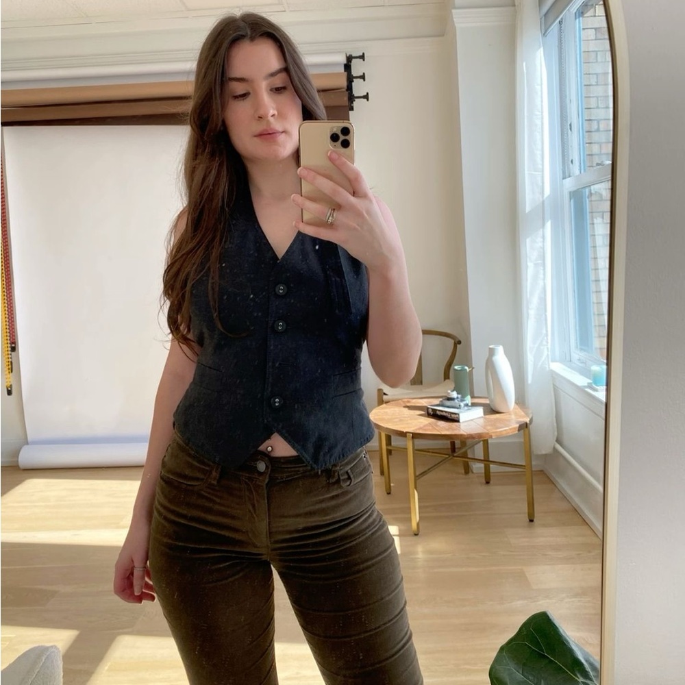 Vintage Old Navy Charcoal Adjustable Halter Vest